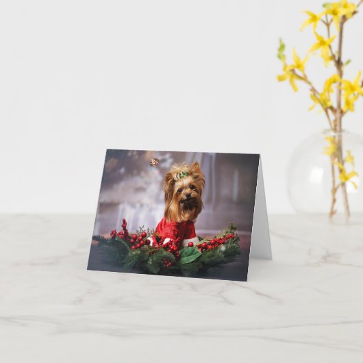 Vrolijk kerstfeest. kaart (Gele Bloem)