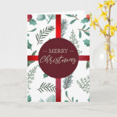 Vrolijk kerstfeest kaart (Gele Bloem)