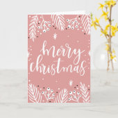 Vrolijk kerstfeest kaart (Gele Bloem)