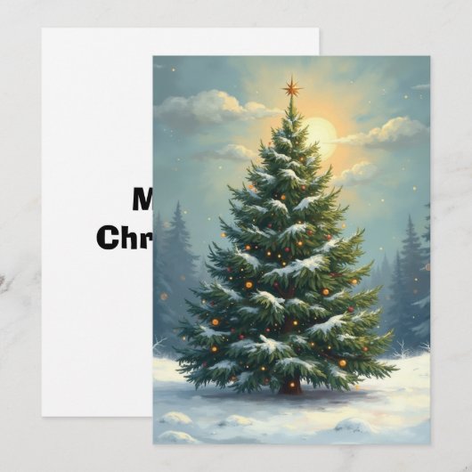 Vrolijk kerstfeest Kaart 1 (Voorkant / Achterkant)