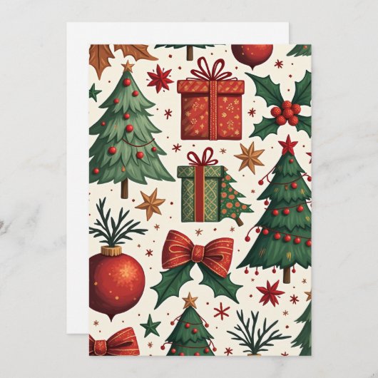 Vrolijk kerstfeest Kaart 2 (Voorkant / Achterkant)