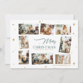 Vrolijk kerstfeest Kaart 8 foto Collage Holiday-ka (Voorkant)