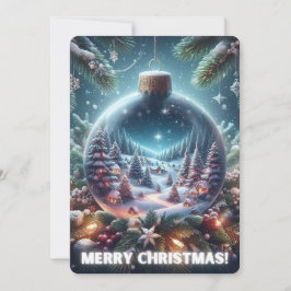 Vrolijk kerstfeest Kaart Bauble