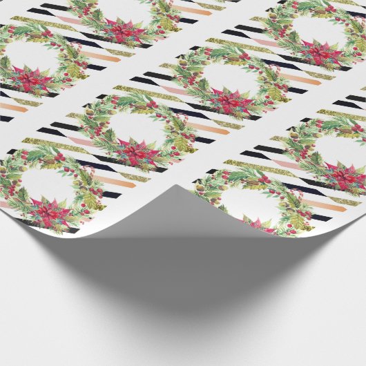 vrolijk kerstfeest! Kaart Cadeaupapier (Hoek)