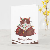 Vrolijk Kerstfeest Kaart Fun Feestelijk (Gele Bloem)