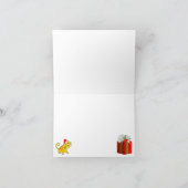 Vrolijk Kerstfeest Kaart Kat Cadeaubox (Binnen)