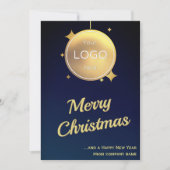 Vrolijk Kerstfeest Kaart Logo Corporate Holiday 20 (Voorkant)