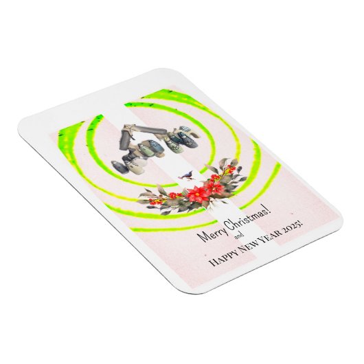 vrolijk kerstfeest! Kaart Magneet (Rechterzijde)