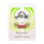vrolijk kerstfeest! Kaart Magneet (Verticaal)