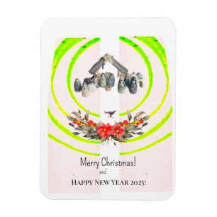vrolijk kerstfeest! Kaart Magneet