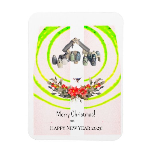 vrolijk kerstfeest! Kaart Magneet (Verticaal)