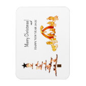 vrolijk kerstfeest! Kaart Magneet (Verticaal)