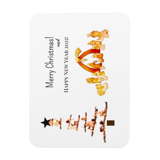 vrolijk kerstfeest! Kaart Magneet (Verticaal)