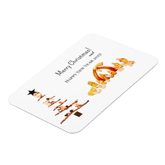 vrolijk kerstfeest! Kaart Magneet (Linkerzijde)