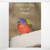 "Vrolijk kerstfeest" Kaart met kardinaal (Binnenkant midden)