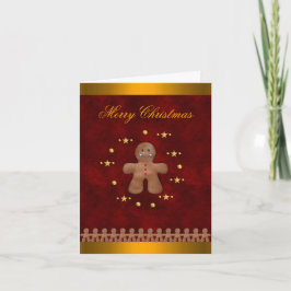 Vrolijk kerstfeest Kaart met peperkoek Mannen