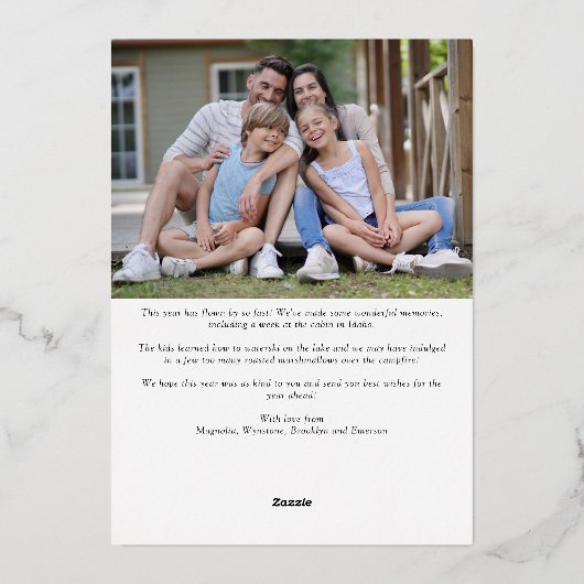 Vrolijk kerstfeest Kaart | Modern Script Heart (Achterkant)