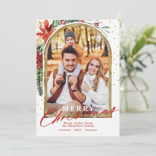 Vrolijk kerstfeest Kaart op kerstfeest (Staand voorkant)