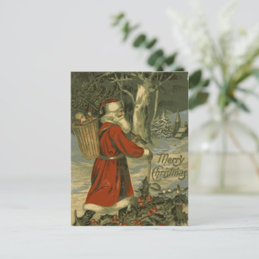  Vrolijk Kerstfeest Kaart St Nick (Staand voorkant)