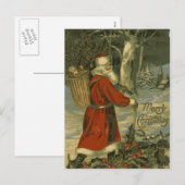  Vrolijk Kerstfeest Kaart St Nick (Voorkant / Achterkant)