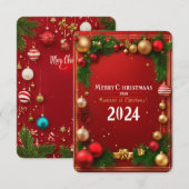 "Vrolijk kerstfeest Kaart: 'Vrolijk kerstfeest 202 Bedankkaart (Voorkant / Achterkant)