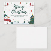 Vrolijk Kerstfeest Kaart ( wenskaart ). Notitiekaartje (Voorkant / Achterkant)