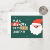 Vrolijk Kerstfeest Kaart ( wenskaart ). Notitiekaartje (Voorkant / Achterkant in situ)