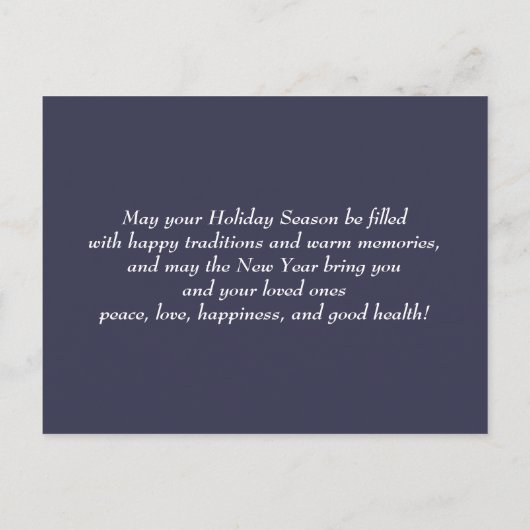 Vrolijk kerstfeest. Kaart winterscène (Achterkant)