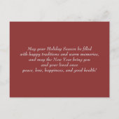 Vrolijk kerstfeest.  Kaart winterscène (Achterkant)