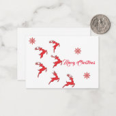 Vrolijk kerstfeest Kaarten 2023 Notitiekaartje (Voorkant / Achterkant in situ)