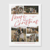 Vrolijk Kerstfeest Kalligrafie Foto Magnetische Ka (Voorkant)