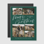 Vrolijk Kerstfeest Kalligrafie Foto Magnetische Ka (Voorkant / Achterkant)