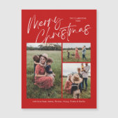 Vrolijk Kerstfeest Kalligrafie Foto Magnetische Ka (Voorkant)