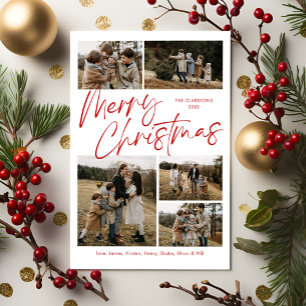 Vrolijk Kerstfeest Kalligrafie Foto Magnetische Ka