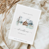 Vrolijk Kerstfeest Kalm Winterlandschap Feestdagenkaart