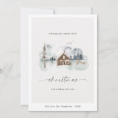 Vrolijk Kerstfeest Kalm Winterlandschap Feestdagenkaart (Voorkant)