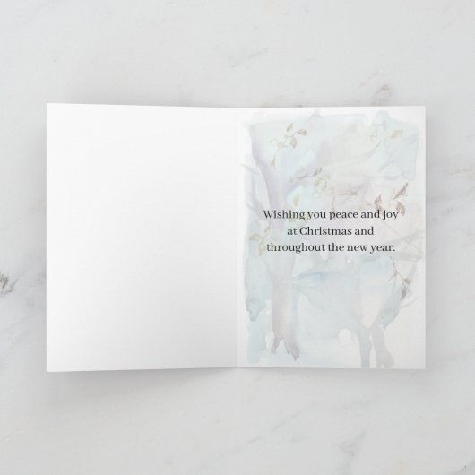 Vrolijk Kerstfeest Kardinalen Winter Forest Waterv Kaart (Binnen)