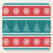 Vrolijk kerstfeest kartonnen onderzetters (Voorkant)