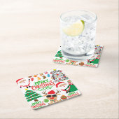 Vrolijk kerstfeest kartonnen onderzetters (Insitu)