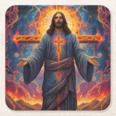 Vrolijk kerstfeest kartonnen onderzetters (Voorkant)