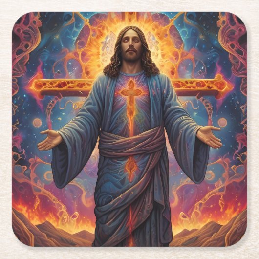 Vrolijk kerstfeest kartonnen onderzetters (Voorkant)