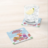 Vrolijk kerstfeest kartonnen onderzetters (Insitu)