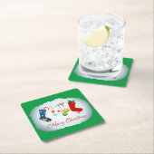 Vrolijk kerstfeest kartonnen onderzetters (Insitu)