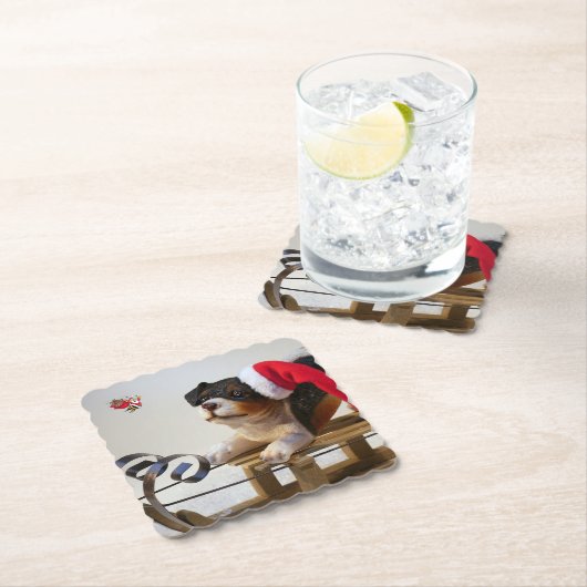 Vrolijk kerstfeest kartonnen onderzetters (Insitu)