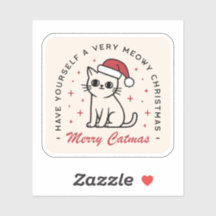 Vrolijk kerstfeest kat esthetiek