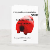 Vrolijk Kerstfeest Kat & Guinee Varken Feestdagen Kaart (Achterkant)