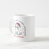 Vrolijk kerstfeest kat moeder dame quotes koffiemok (Voorkant links)