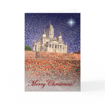 Vrolijk kerstfeest/kathedraal van Helsinki