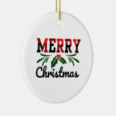 Vrolijk kerstfeest keramisch ornament (Rechts)