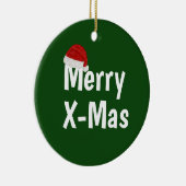Vrolijk kerstfeest keramisch ornament (Rechts)